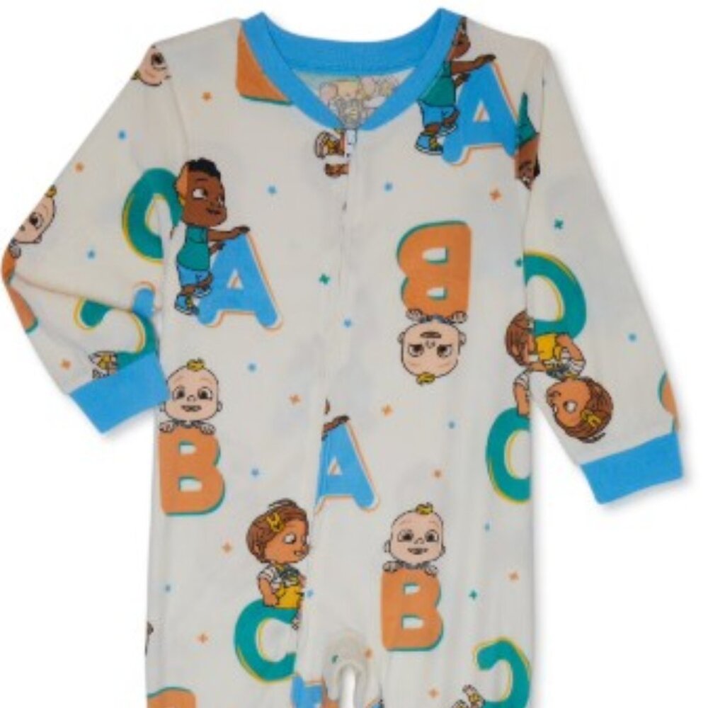 NWT CoComelon One Piece Pajamas 5T Flame Resistant Sleepwear Preschool Cozy